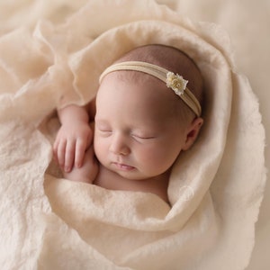 Merino Silk Felted Layer with Organic Look, Newborn Photography Props , Felted layers, NATURAL CREAM