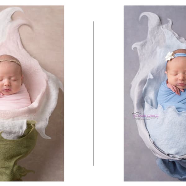 Merino Silk Felted Layer with Organic Look, Newborn Photography Props , Felted layers, CHOOSE YOUR COLOR