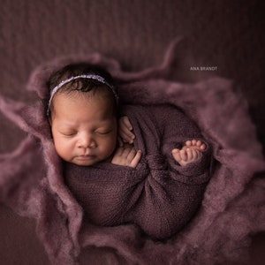 Mauve Wool Felted Layer - thicker , Newborn Photography Props , Felted layers, Merino Wraps