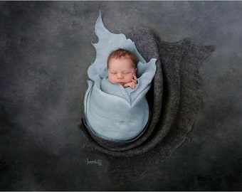 Steal Blue and Grey 3pc felted set ** SPECIAL **
