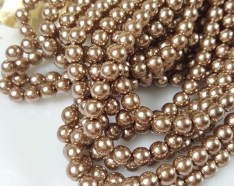 230+ beads jewellery making 3mm Glass Faux Pearls strand Silver Grey craft