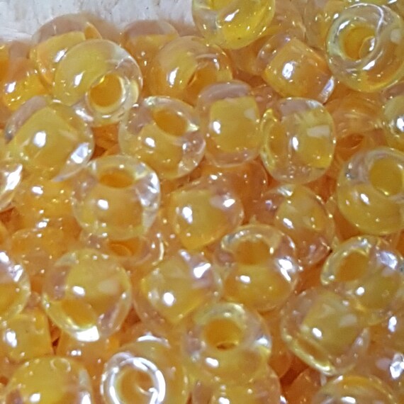 6/0 Miyuki Lemon Lined Crystal 6-9202 4mm Japanese Seed Beads, 20