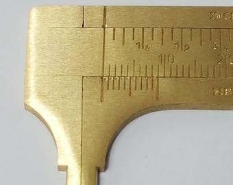 80mm Solid Brass Sliding Dual Measurement Calipers, Sold Individually