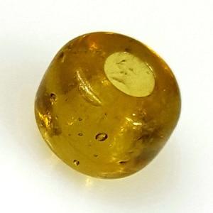 Indische 6 mm x 9 mm Krähenroller Perlen, Großes 3 mm Loch, Transparente Topaz Glasperlen - Wählen Sie 20 oder 50 Perlen