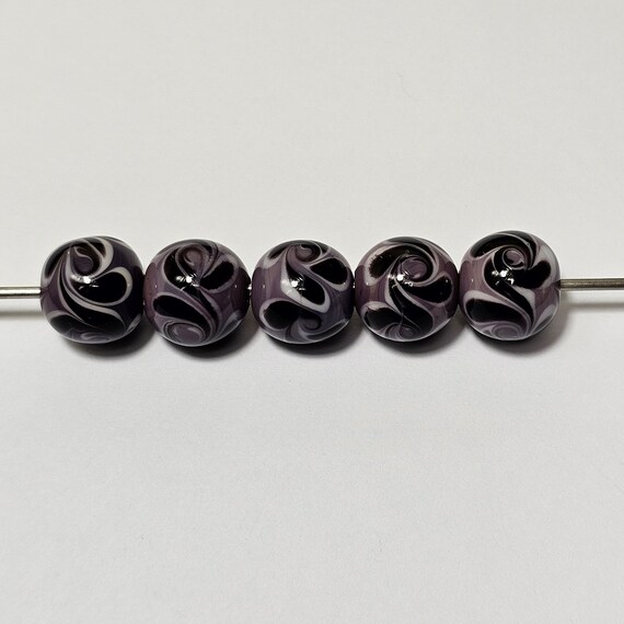 14 mm ハンドメイド ランプワーク ガラス ツイスト ビーズ、10 個 - 色 