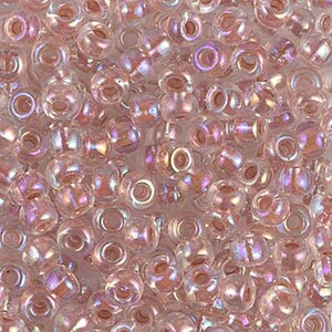6/0 Miyuki Dark Peach Lined Crystal AB #275, 20 Grams