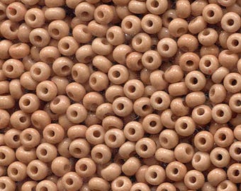 6/0 Czech Preciosa Rocaille Wheat Opaque #03611 Solgel Seed Beads, 20 Grams