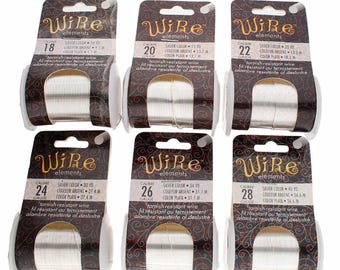 Silver Tarnish Resistant Medium Temper Copper Core Craft Wire by The Beadsmith - Select Gauge/Size
