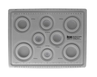 Gray Flocked Bracelet Board with Clear Lid by Beadsmith, Sold Individually
