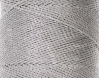 1mm Brazilian Waxed Twisted Knot-It Cord, 144 Metres - Light Grey