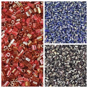 Perline di vetro a forma di tubo di tromba da 2 x 2 mm (PM), 20 grammi - Seleziona colore