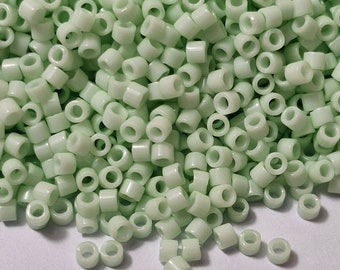 11/0 Opaque Light Mint (DB1496) Miyuki Delica Seed Beads, 10 Grams