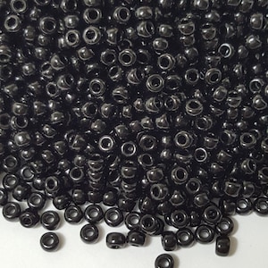 8/0 Miyuki-rocaillerocailles, ondoorzichtig zwart #401, 20 gram