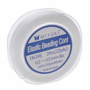 Miyuki 0.3-0.5mm Transparent Elastic, 20 Metre Spool