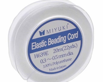 Miyuki 0.3-0.5mm Transparent Elastic, 20 Metre Spool
