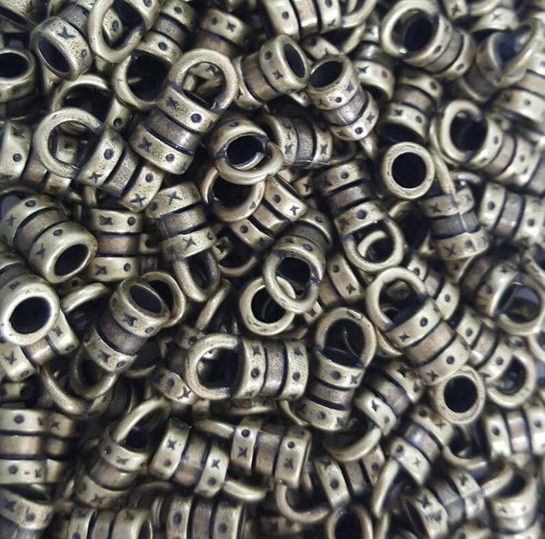 3mm ID Antique Brass Crimp End Caps With Loop Select 105 Etsy Australia