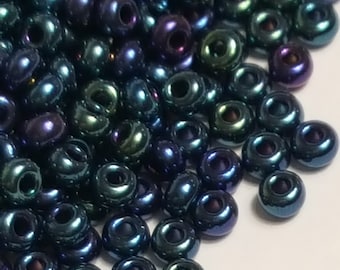 8/0 Czech Seed Beads - Blue Iris #8-59135 -  20 Grams
