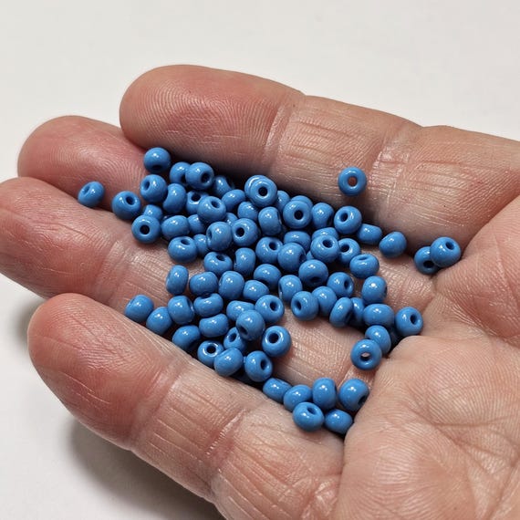 Preciosa Samenperlen 20g Metallic Blue 10/0 - Böhmisches Kristallglas Rocailles Für Perlen & Stickerei