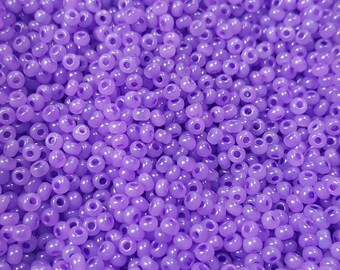 8/0 Czech Amethyst Opal SB8-02623 Sol Gel Seed Beads, 20 Grams