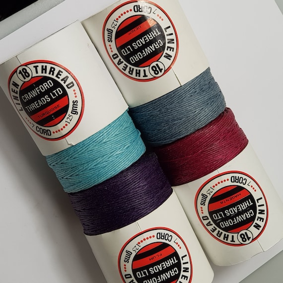 Crawford Irish Linen Waxed Thread 7 Ply, 125 Gram Spool, 165 Yards