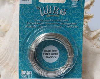 21g Square Easy (Dead Soft) Temper Beadsmith Tarnish Resistant Craft Wire - Select Colour