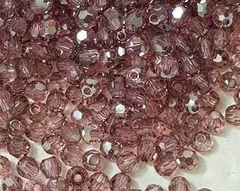3mm Light Rose Satin Swarovski 5000 Round Faceted Beads - Select 20 or 50 Pcs