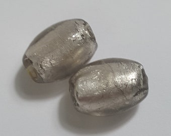 Glass Foil Beads, 14mm x 10mm, 10 Pcs - Select Color