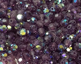 3 mm Swarovski 5000 runda pärlor, ametist (204) AB - Välj 20 eller 50 st