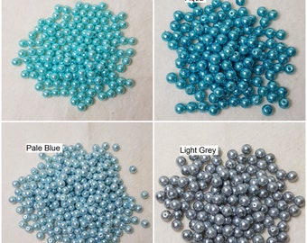 8mm Round Glass Pearls, 50 Pcs - Select from 32 Colours