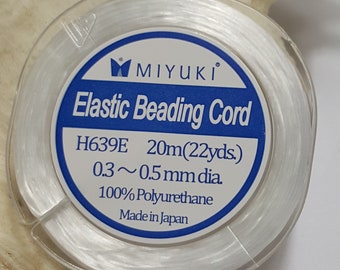 Miyuki 0.3-0.5mm Transparent Elastic, 20 Metre Spool