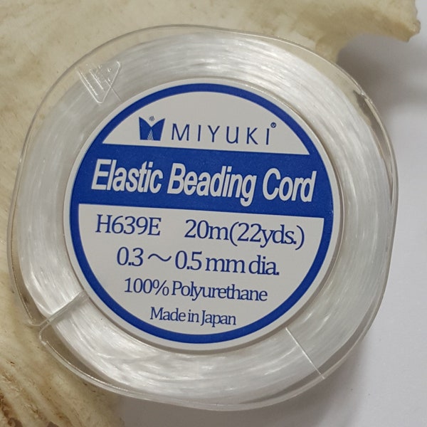 Miyuki 0.3-0.5mm Transparent Elastic, 20 Metre Spool