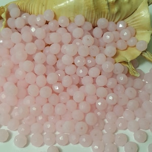 8x6mm Crystal Rondelle Glass Beads, Choose from Various Colors - 100 Pcs