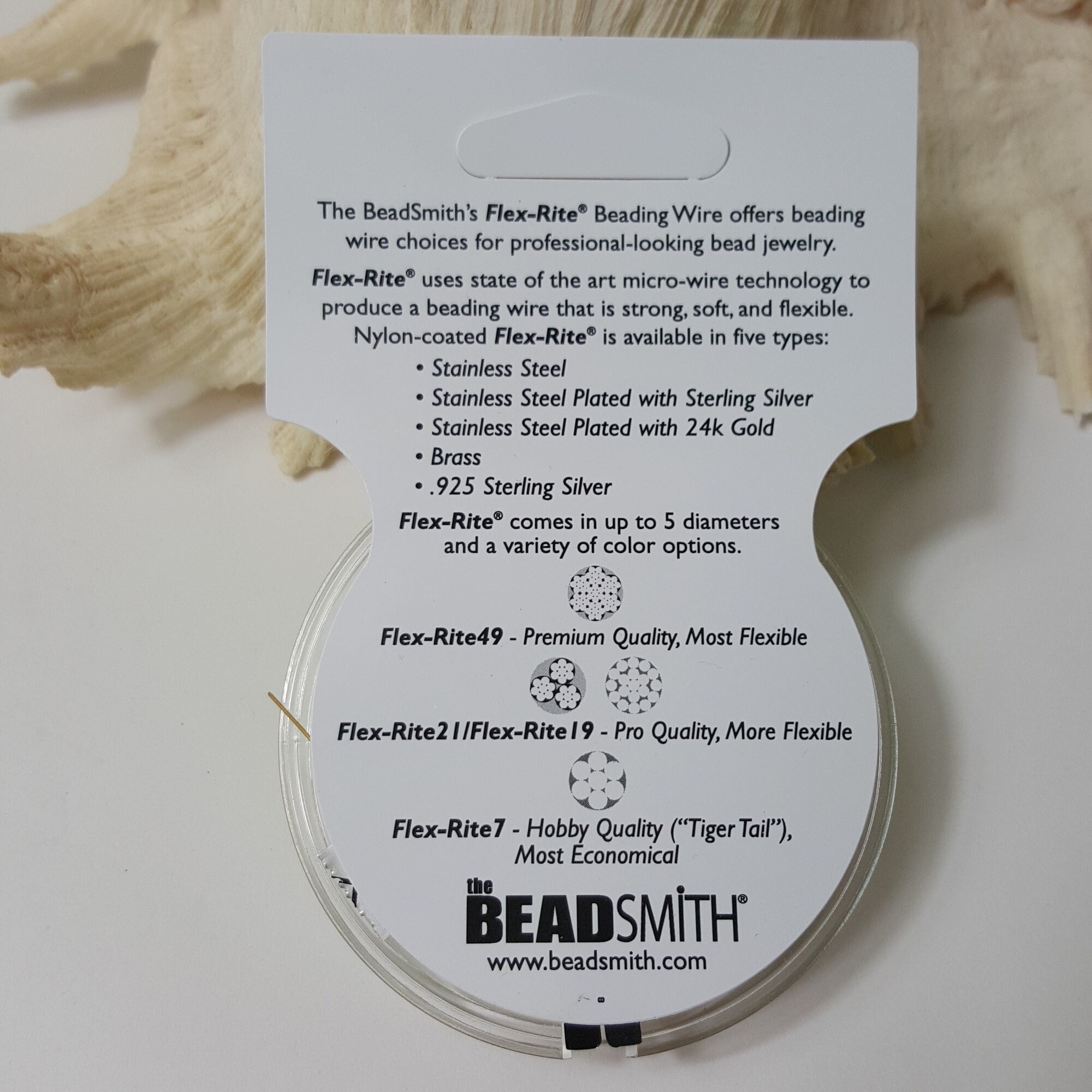 Lavender Flex Rite Beading Stringing Wire .018 Inch 30 Feet