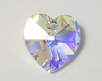 10mm Swarovski 6228 6202 Crystal Heart Pendant, Select from 9 Colours and Amount