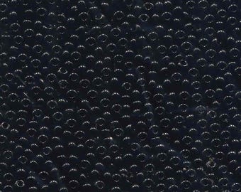 Czech Preciosa Rocaille Jet Seed Beads #23980, 20 Grams - Select Size