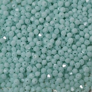 3mm Mint Alabaster Swarovski Faceted Crystal Bicone Beads, Select 50 or 100 Pcs