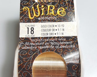 18 Gauge Gold Color Tarnish Resistant Craft Wire, 10 Yds (9.1m)