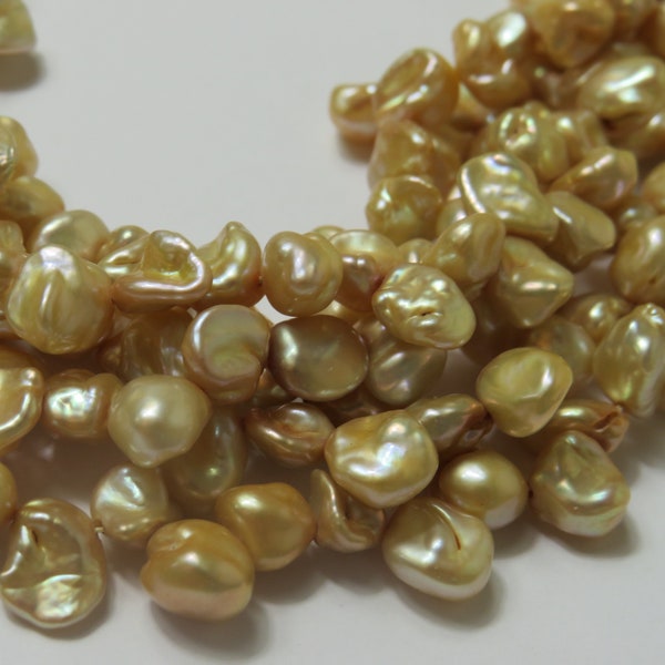 6~7mm Caramel Freshwater Keshi Pearls - 15" Strand