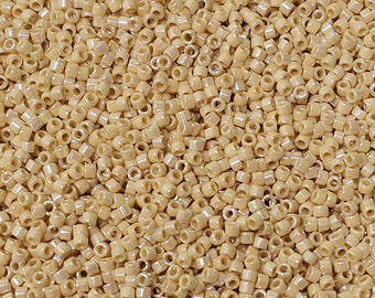 11/0 Miyuki Opaque Pear AB #DB1571 Delica Glass Seed Beads, 10 Grams