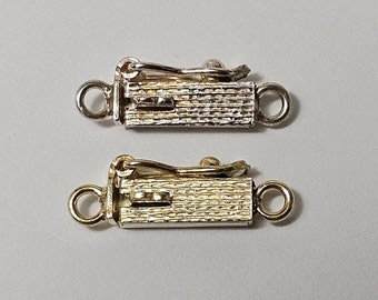 15 x 5 mm Sterling Silber Box-Verschluss mit Sicherheits-Clip, wird einzeln verkauft