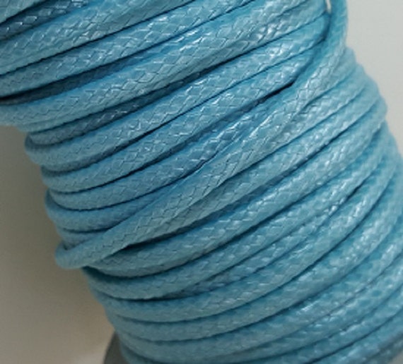 Round Wax Cotton Cords in 3 mm