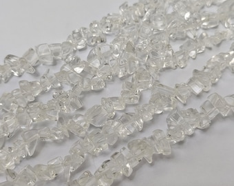 5~8mm Grade AAA Crystal Quartz Chip Beads, 36" Strand