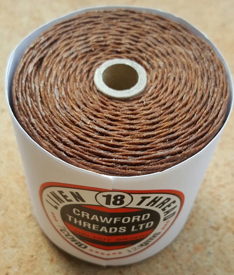 Crawford Waxed Linen Thread 7 Ply 125 Gram Spool WALNUT Etsy