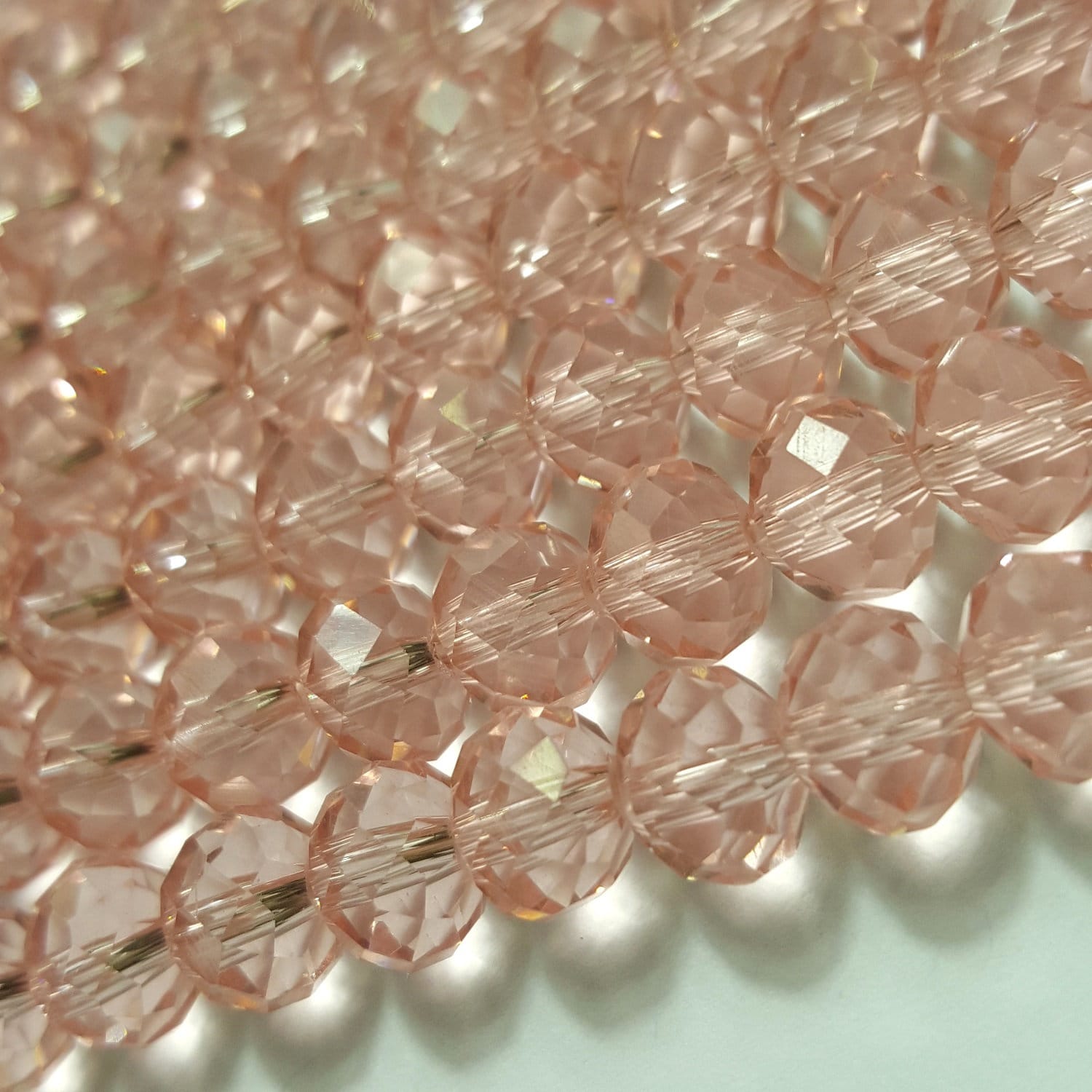 100pcs 4x3mm Faceted Glass Crystal Loose Beads Rondelle Spacer Jewelry Findings