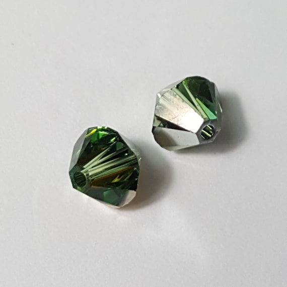 Elecrelive Perline Di Cristallo Bicono 6mm - 50 Pezzi In Vetro Sfaccettato Verde Acqua Per Creazione Gioielli Fai Da Te