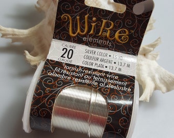 12g Silver CRAFT WIRE Tarnish Resistant wire wrapping 5 feet wir0186 12 gauge