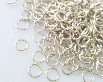 3.75mm ID Sterling Silver Saw Cut Open JUMP RINGS, 20 gauge/ 0.8mm wire - Select: 100 or 200 rings