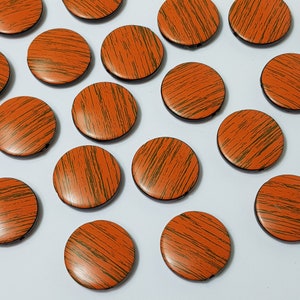 20 mm オレンジ コイン ルーサイト アクリル ビーズ - 10 個