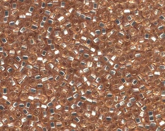 Czech Silver Lined Champagne #08288 Rocaille Glass Seed Beads, 20 Grams