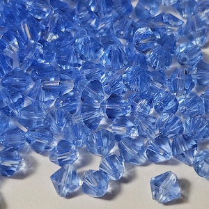 5mm Crystal Bicone Glass Beads, 60 Pcs - Select Colour